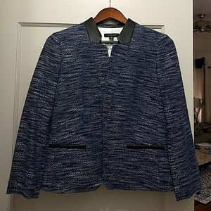 Ann Taylor Blue Tweed Jacket